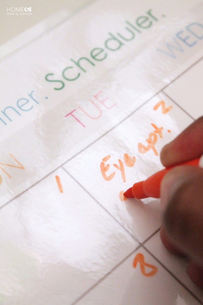 Create Your Own Dry-Erase Calendar with Washi Tape - The Homes I Have Made