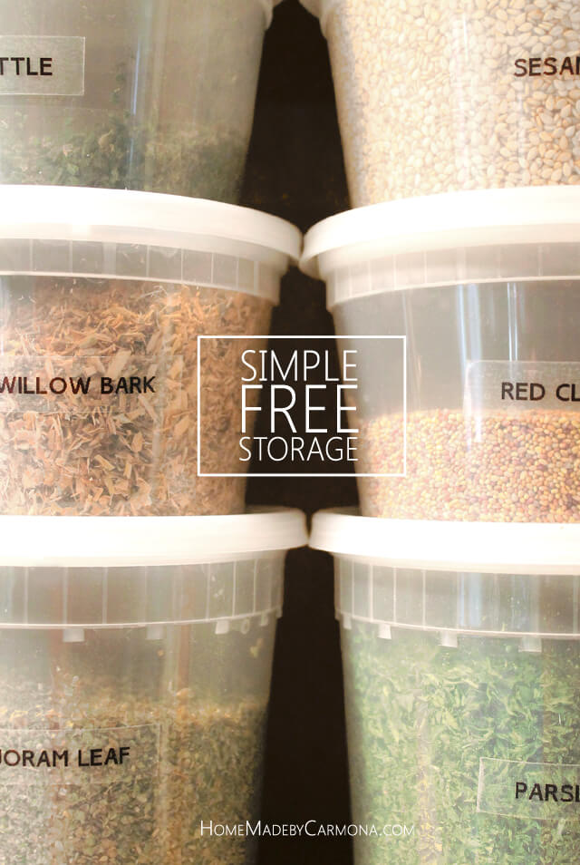 Simple Free Herb Storage Solution