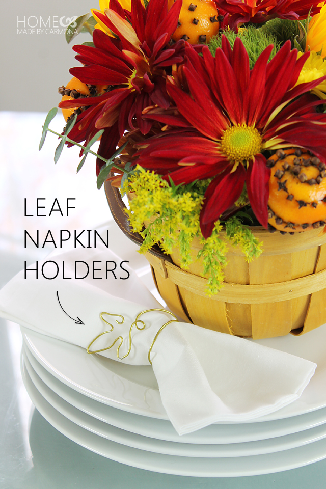 Leaf napkin holders