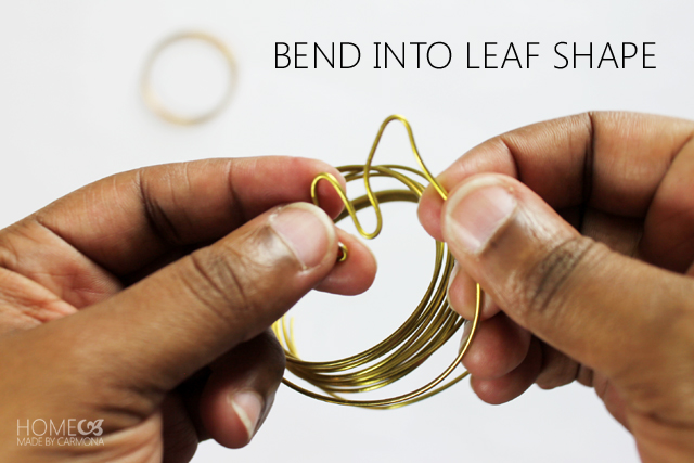 Leaf napkin ring - bend into leaf shape