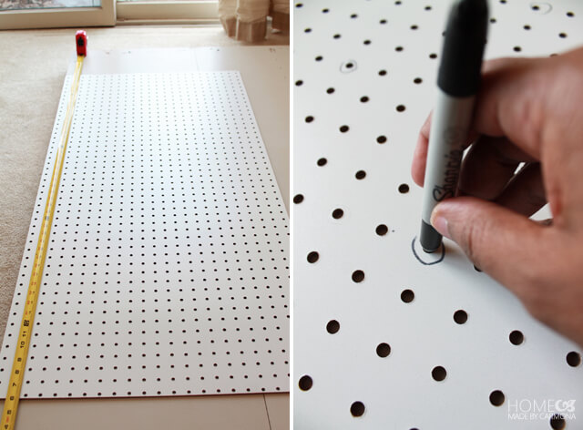 Pegboard for easy measurements
