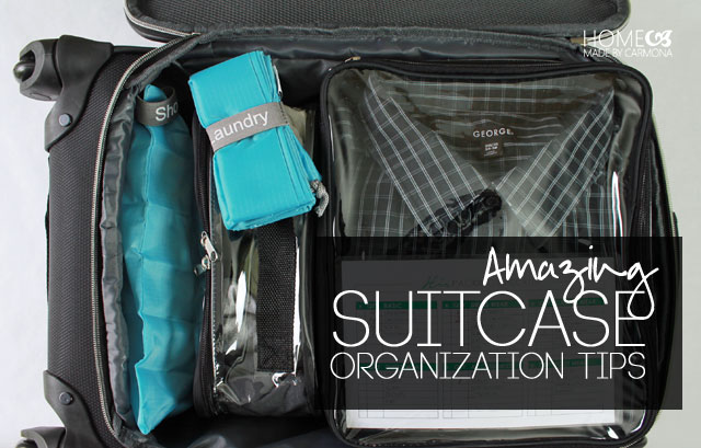 organise suitcase