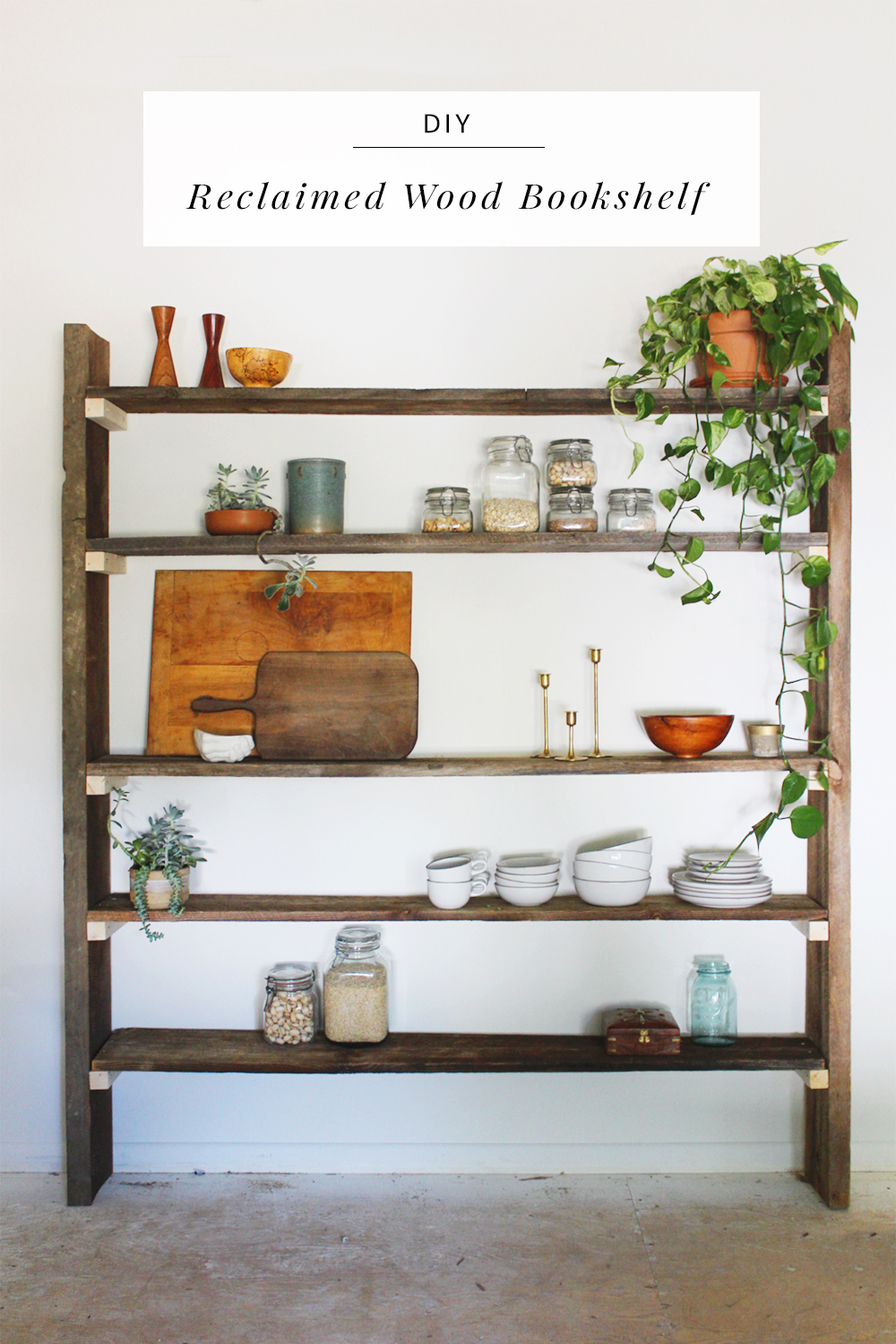 Reclaimed deals wood bookcase