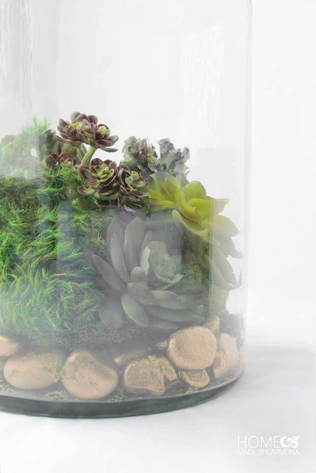 Faux Moss & Succulent Terrarium Home Made By Carmona