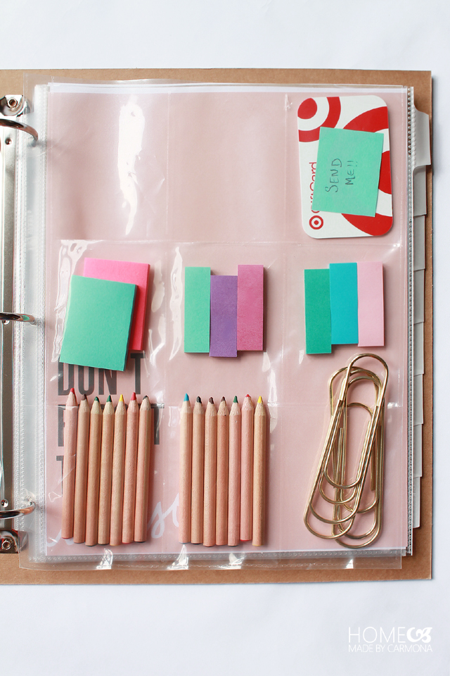 diy binder organizer