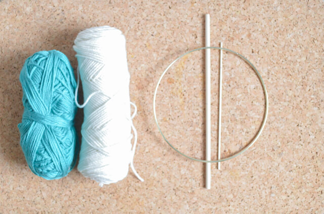Easy yarn art wall hanging supplies