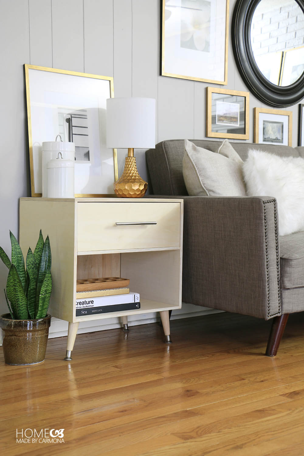 DIY Mid-Century Modern Side Table - Home Made by Carmona