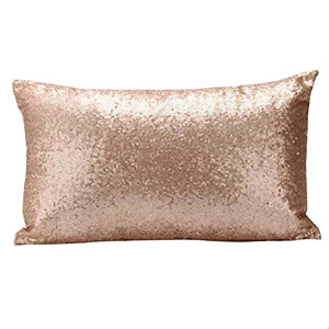 Sequined glitter pillow case