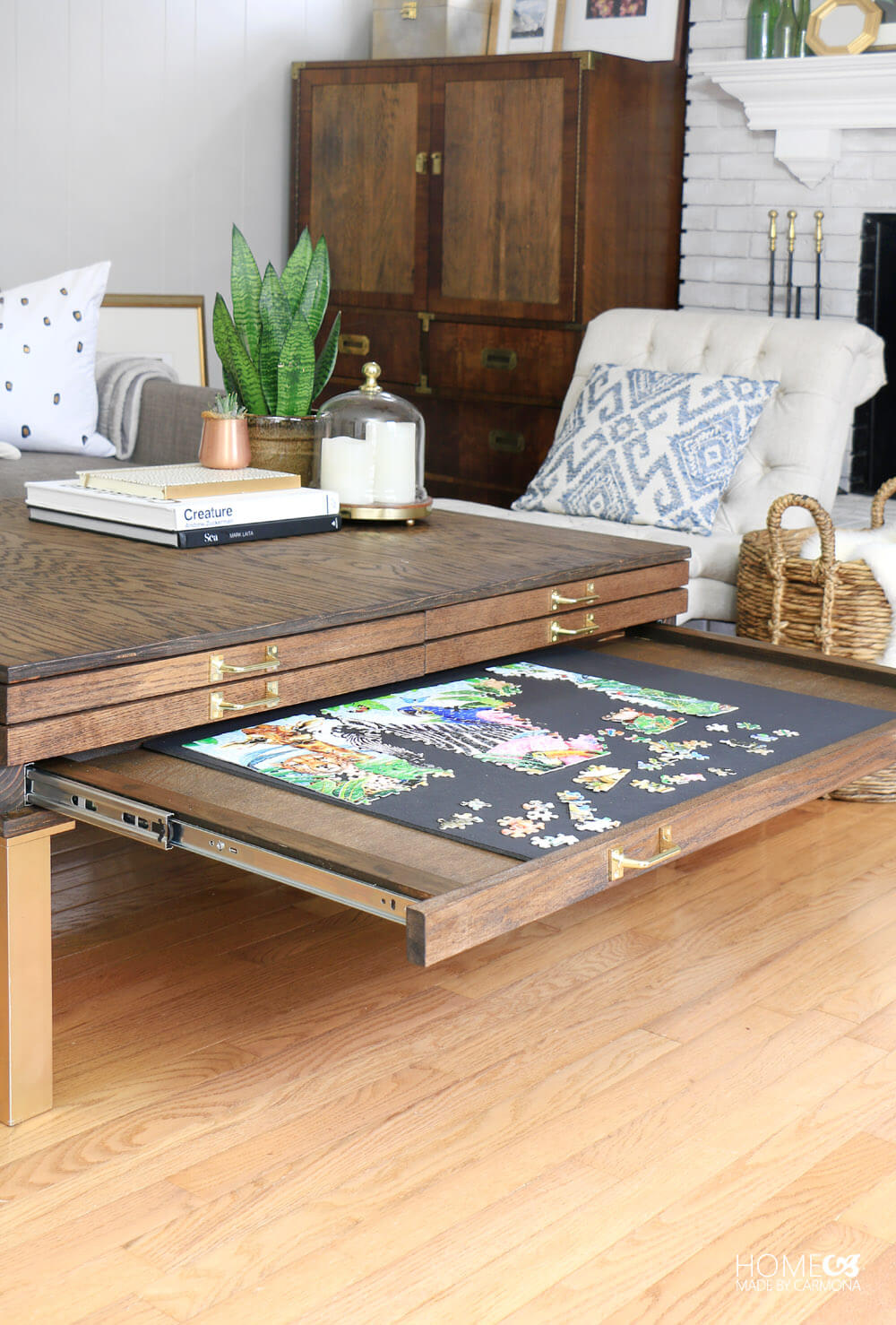 DIY Coffee Table With Pullouts - Home Made By Carmona