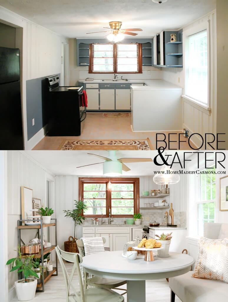 Kitchen Before and After -- Contemporary Cottage Style