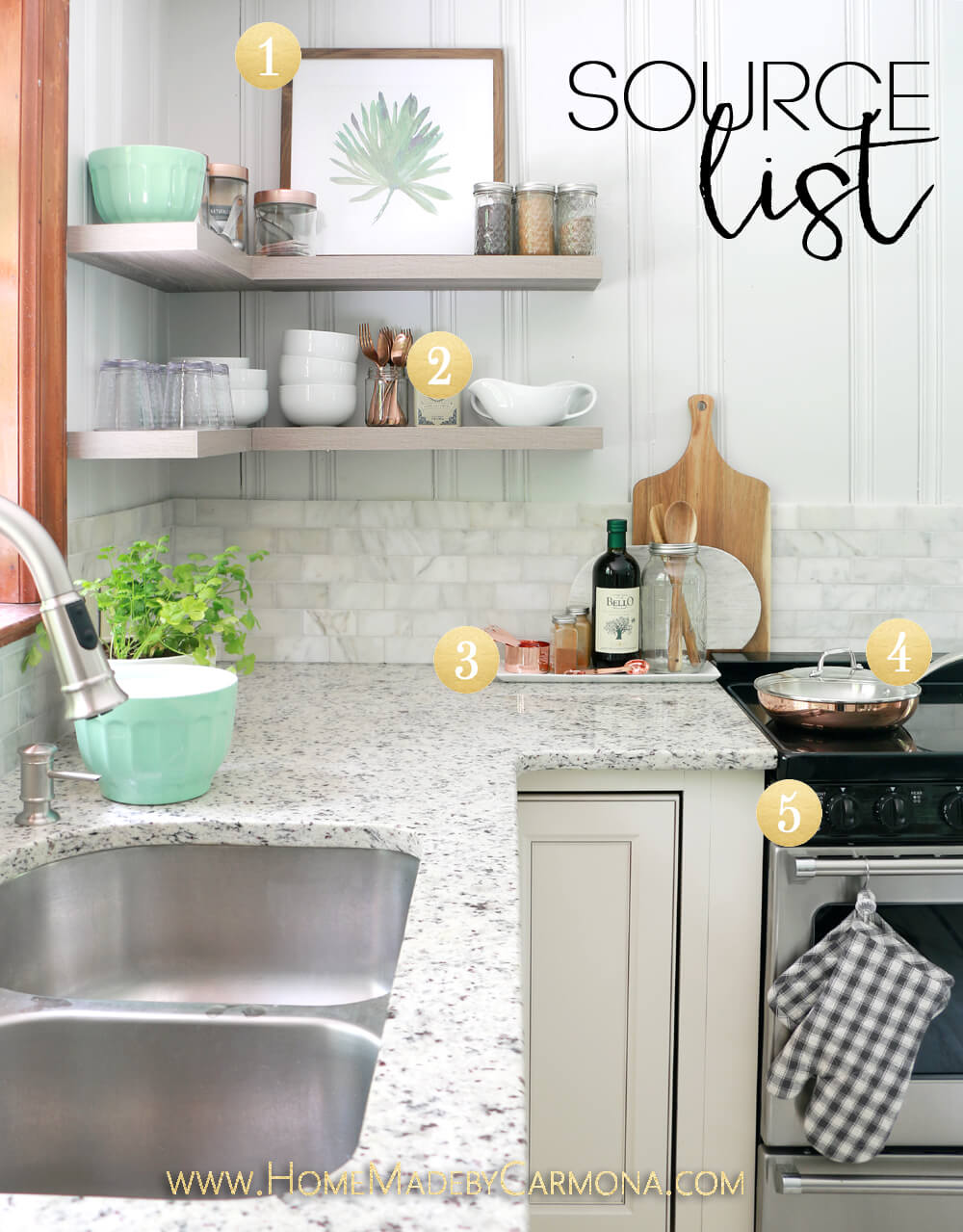 Source List - Kitchen Floating Shelves and Accesssories