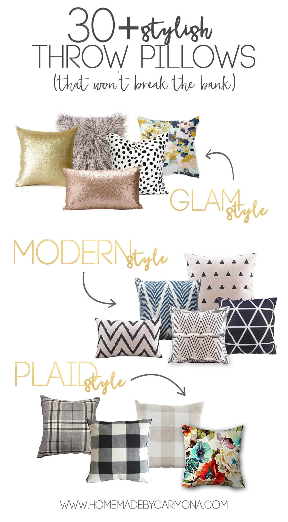 stylish throw pillows