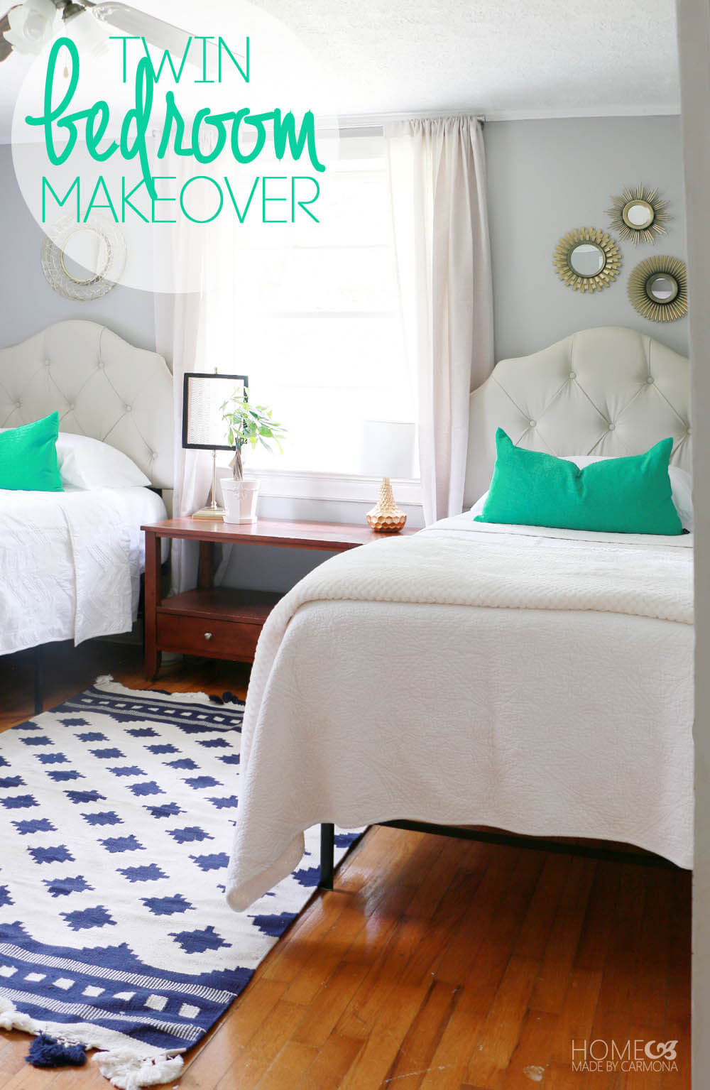 Twin Bedroom Makeover Home Made By Carmona