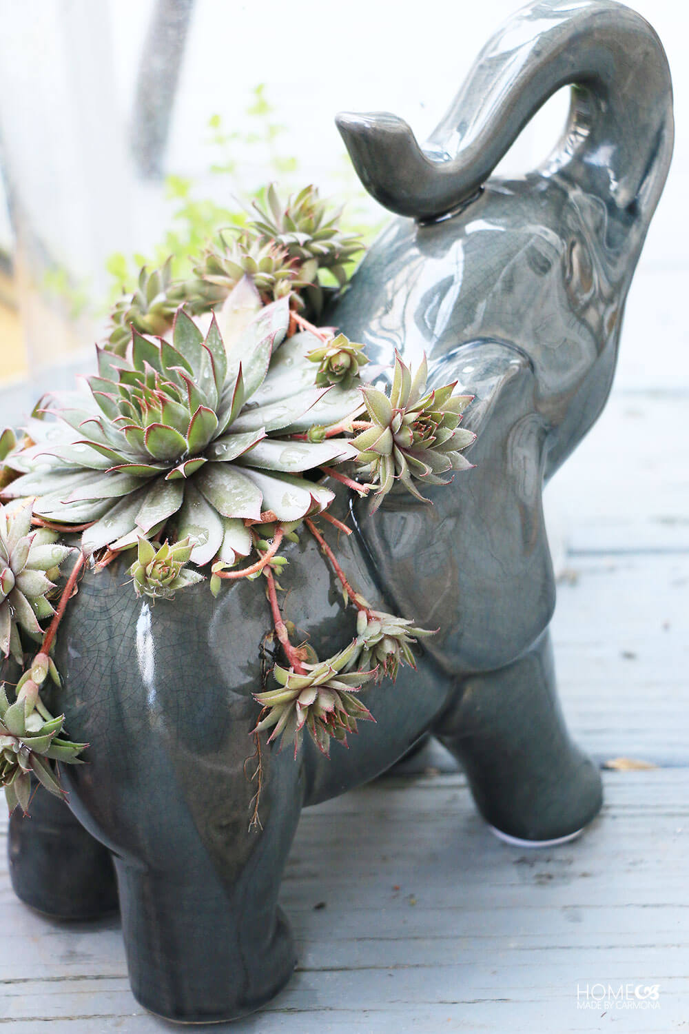 resin elephant planter