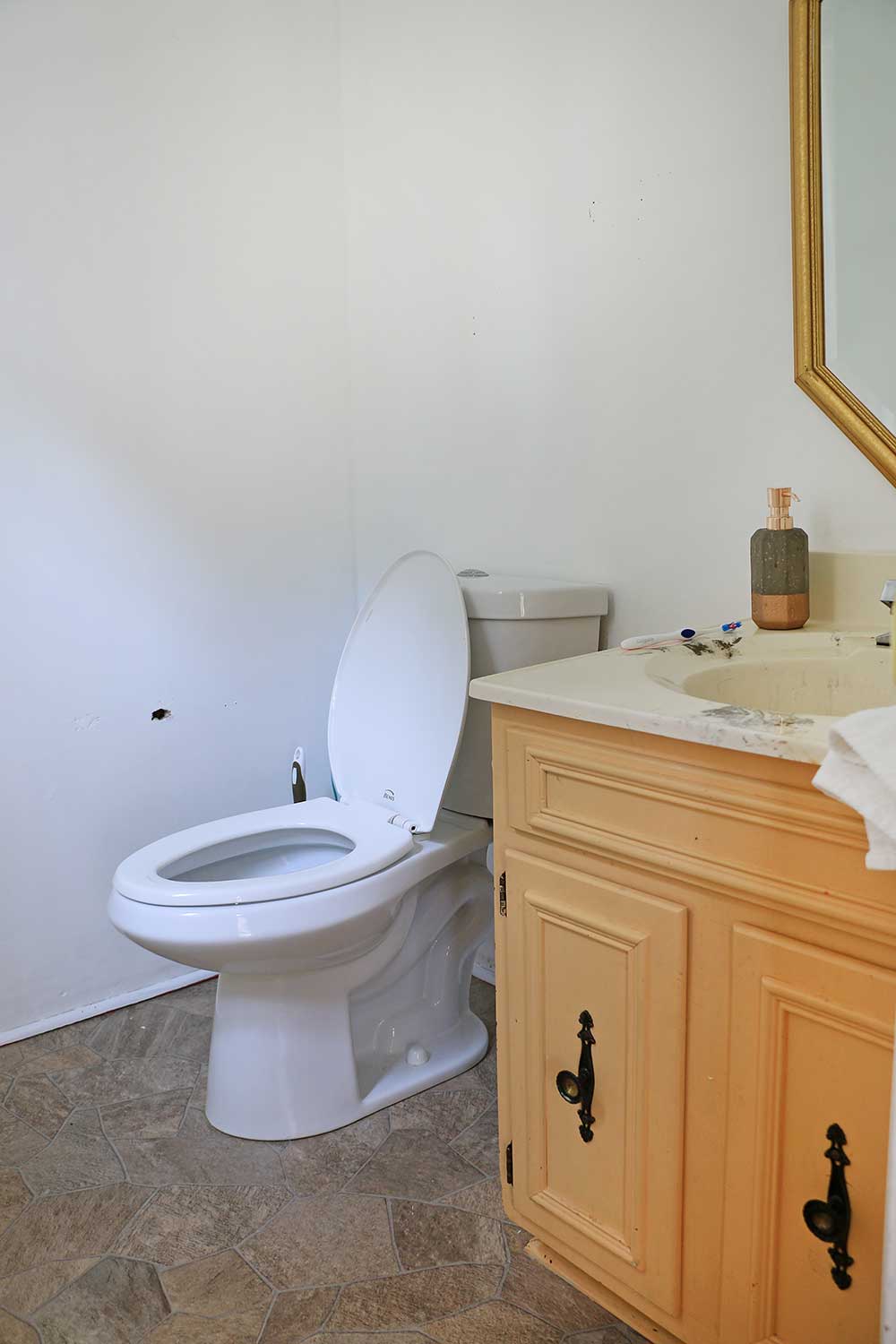 Powder-room-before-with-yellow-vanity